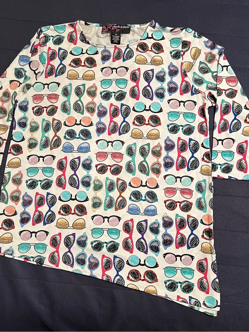 Gotta Wear Shades! Sunglasses-Print 3/4 Sleeve Top